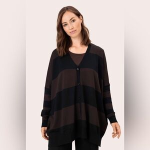MASAI Lina Coffee Black Oversized Cardigan